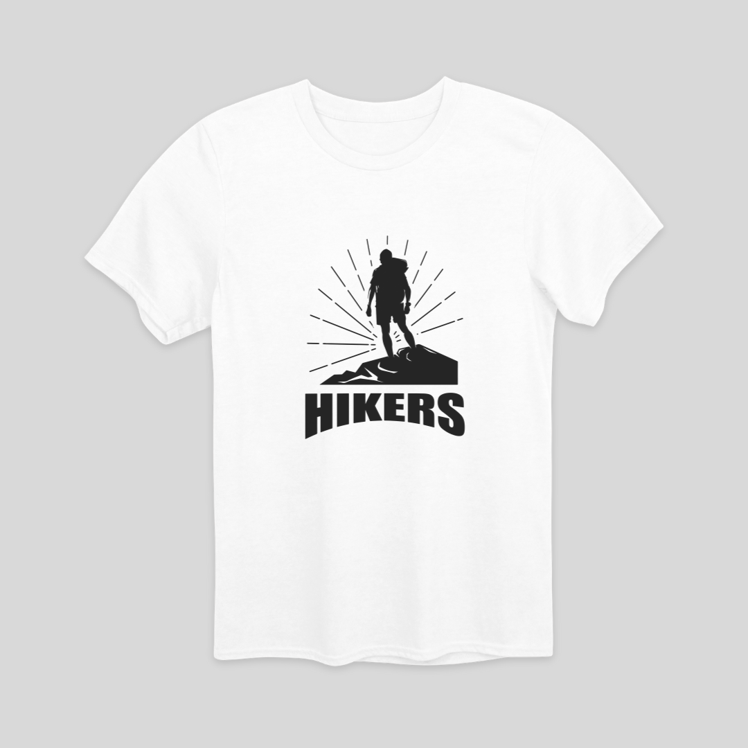 Sunrise Hikers Minimalist Graphic T-Shirt