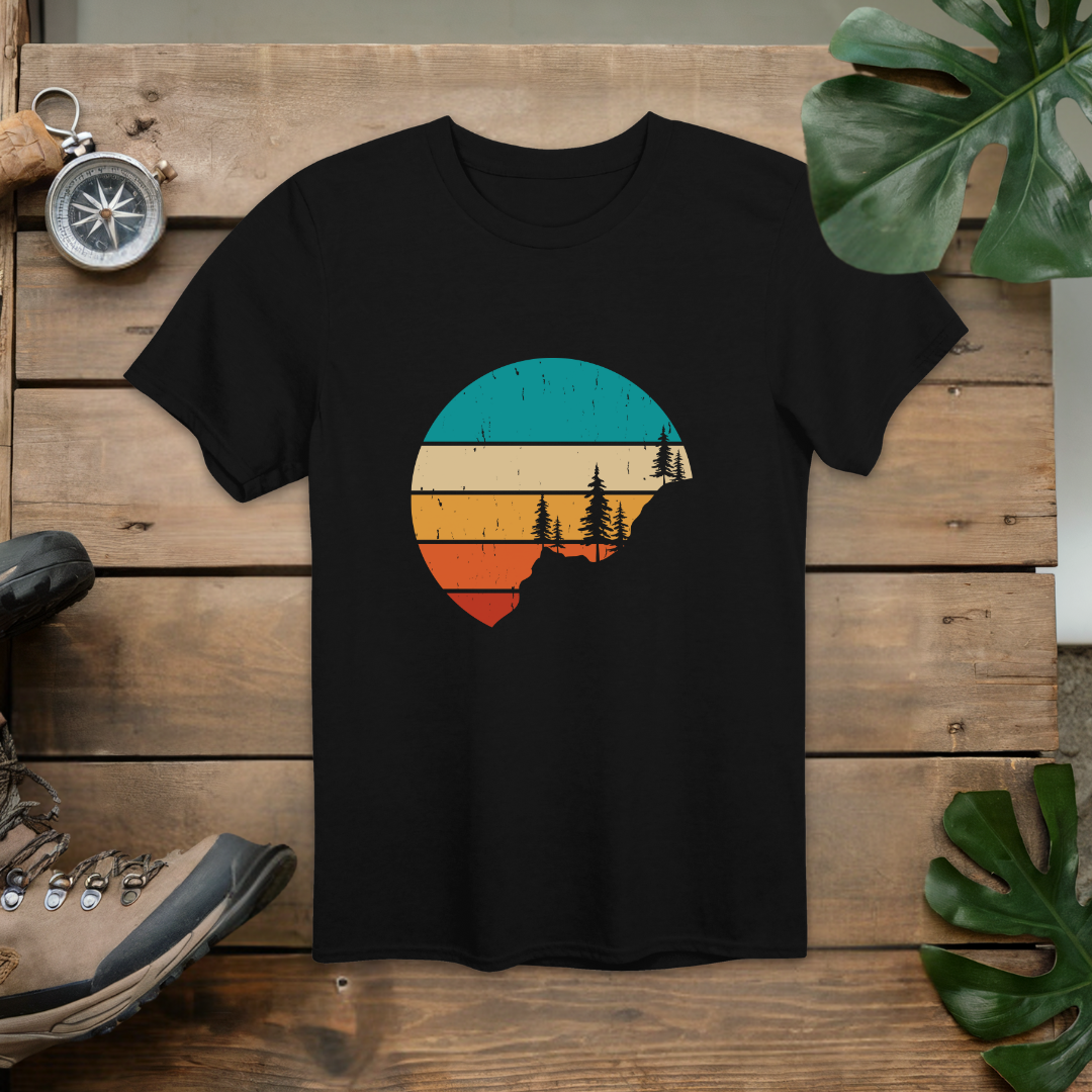 Hiking on the Mountain Silhouette T-Shirt