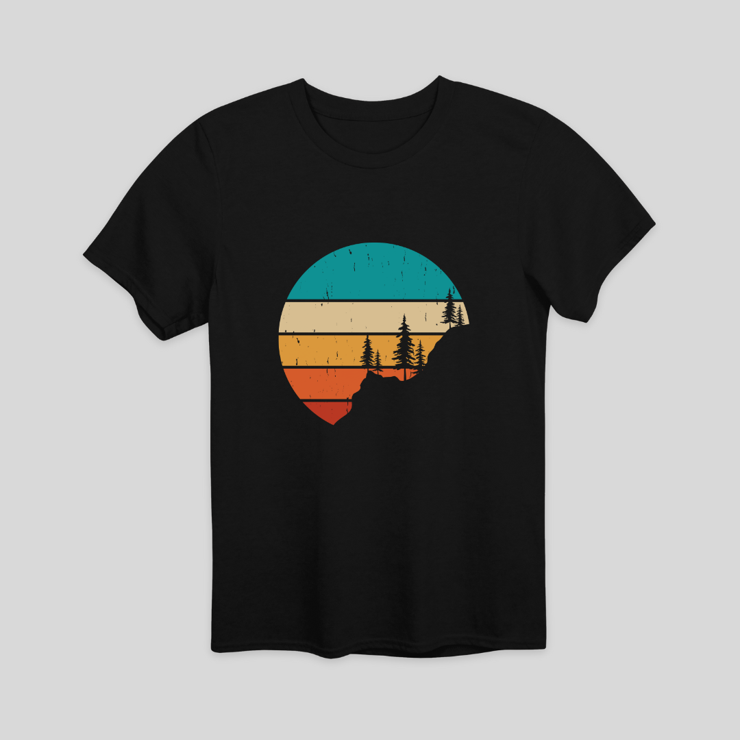 Hiking on the Mountain Silhouette T-Shirt