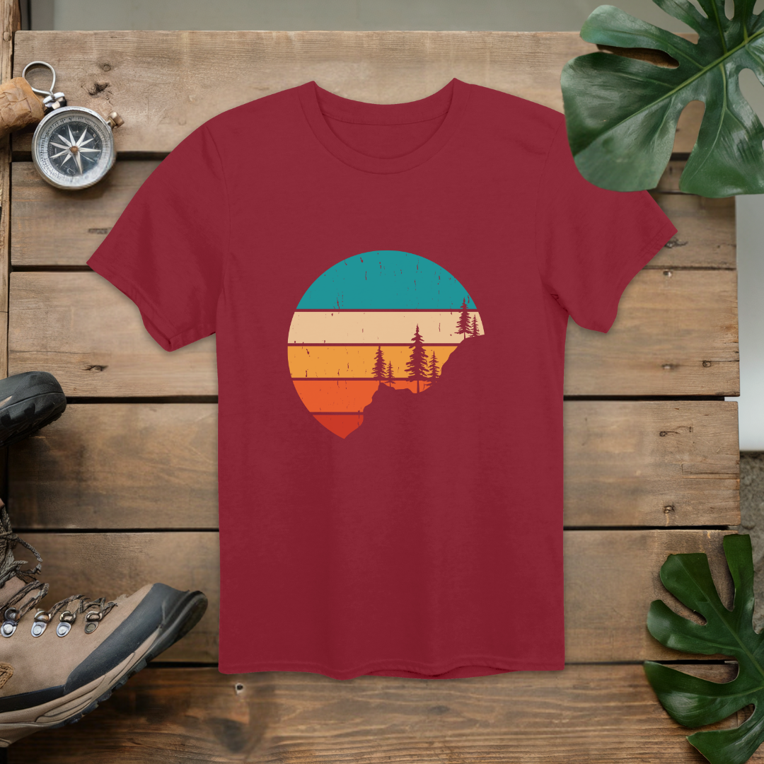 Hiking on the Mountain Silhouette T-Shirt