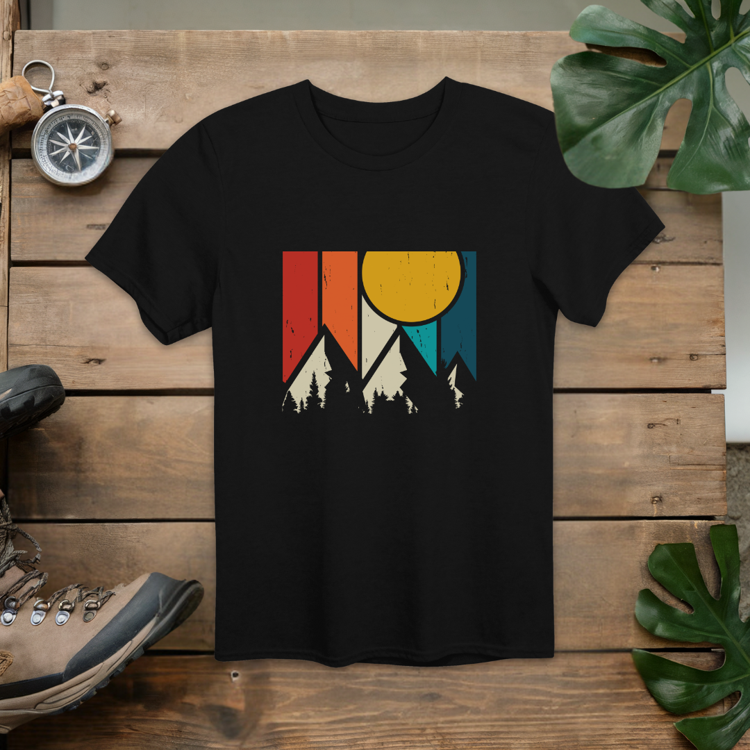 Timeless Mountain Sun Graphic T-Shirt