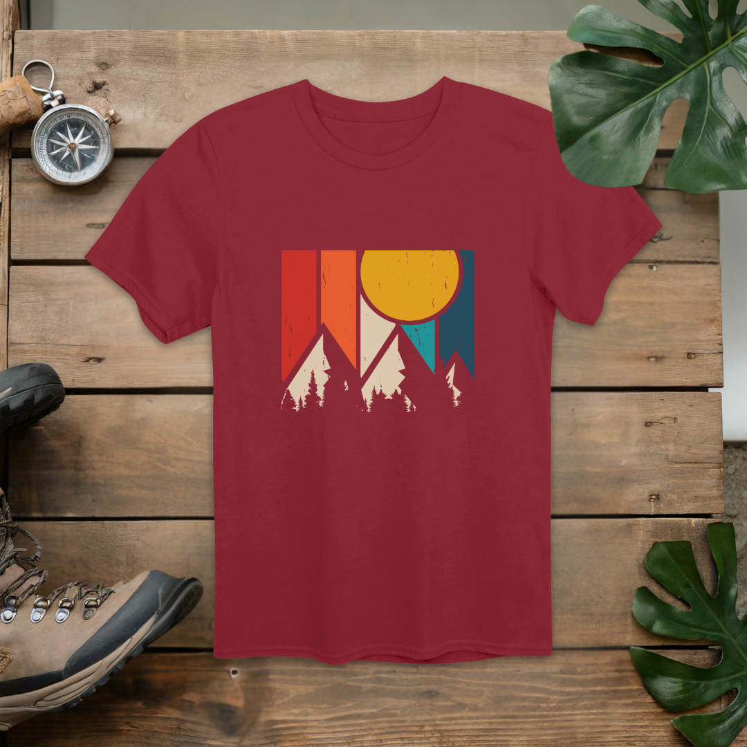 Timeless Mountain Sun Graphic T-Shirt