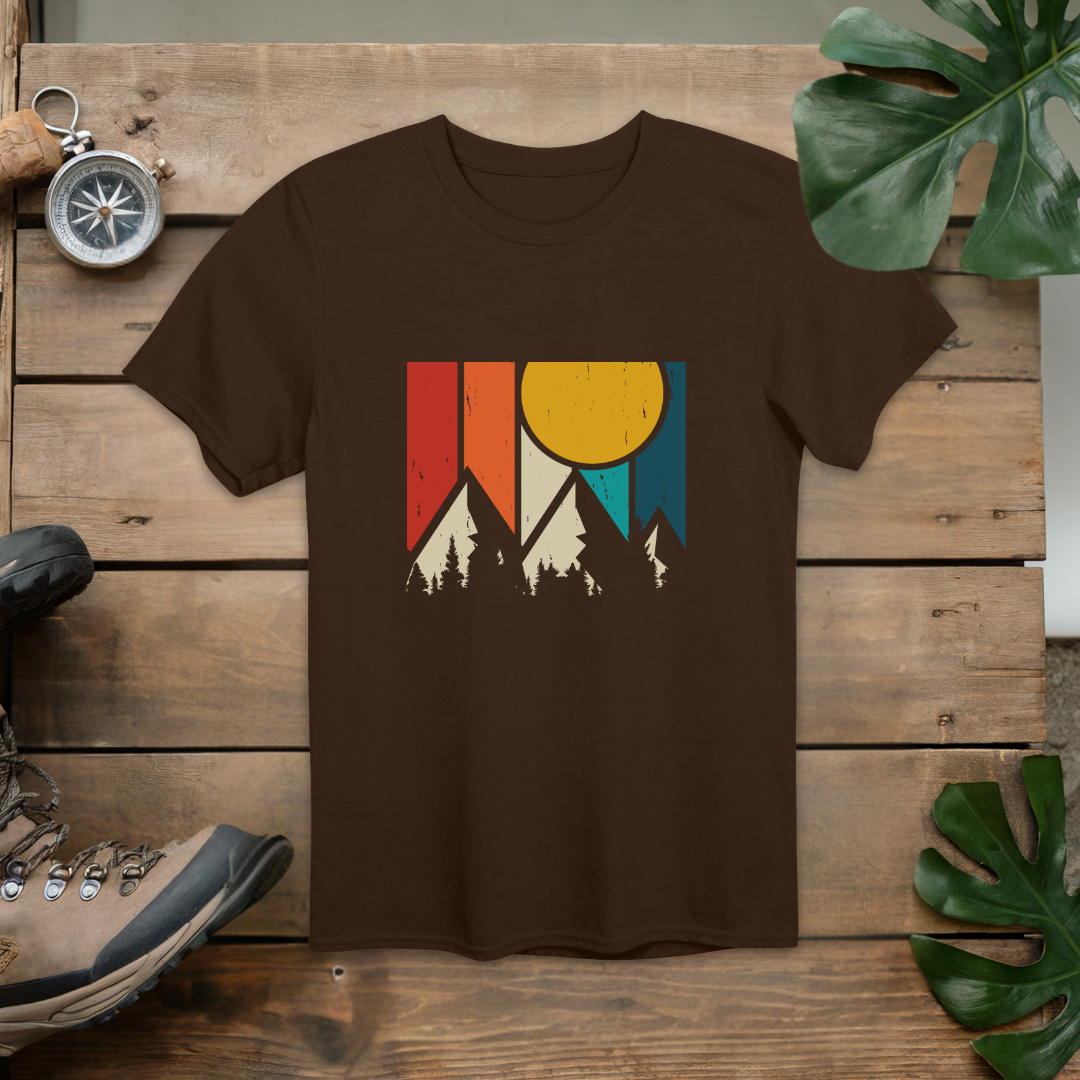 Timeless Mountain Sun Graphic T-Shirt