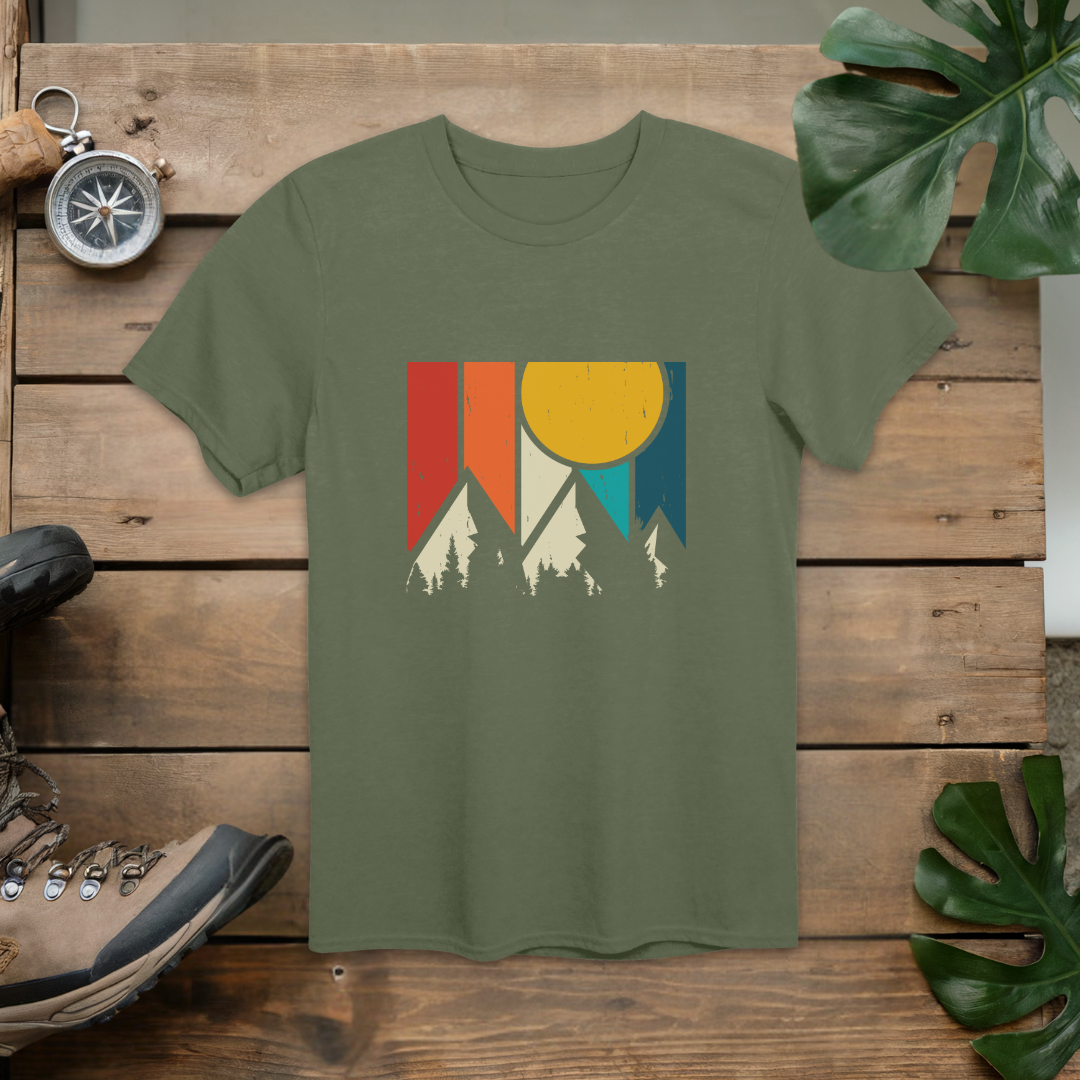 Timeless Mountain Sun Graphic T-Shirt