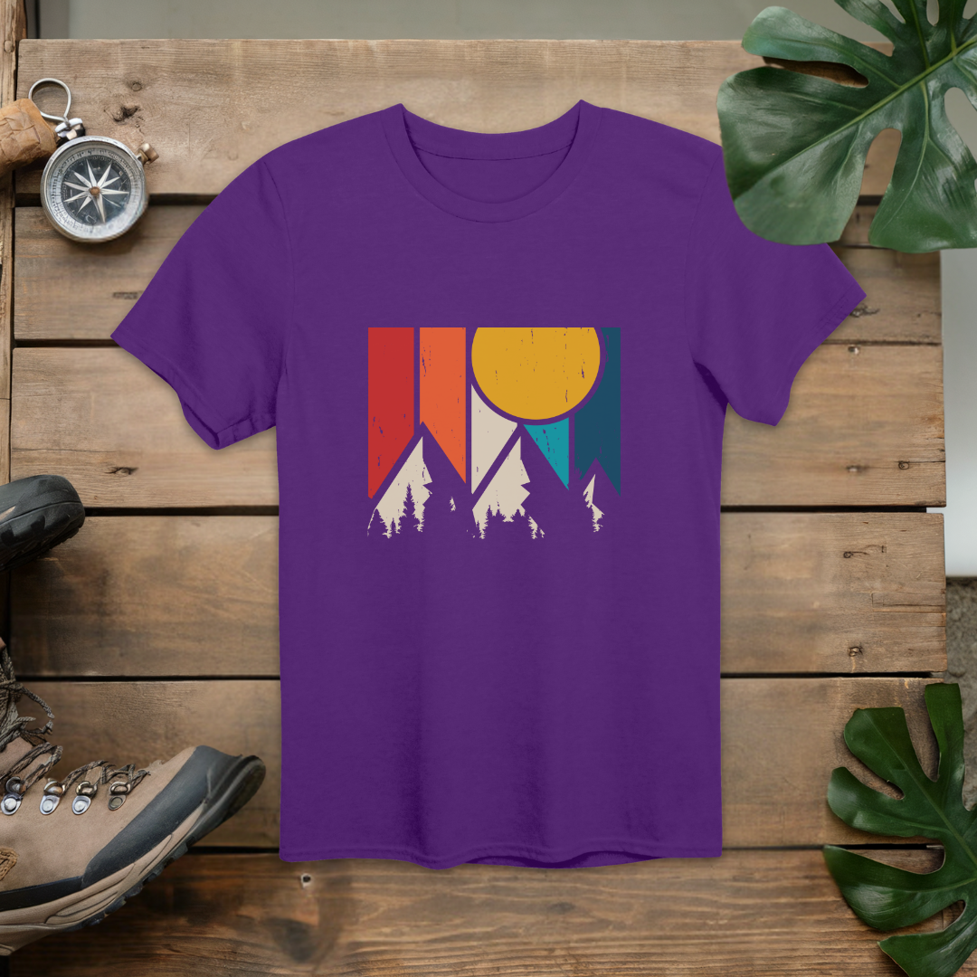 Timeless Mountain Sun Graphic T-Shirt