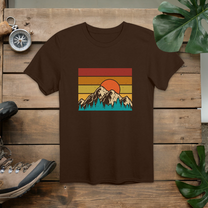 Retro Sunset Mountain T-Shirt