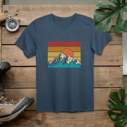 Retro Sunset Mountain T-Shirt