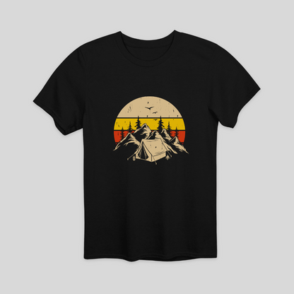 Nature's Peak Mountain Camping Retro T-Shirt