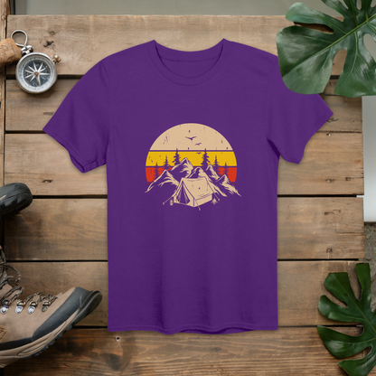 Nature's Peak Mountain Camping Retro T-Shirt