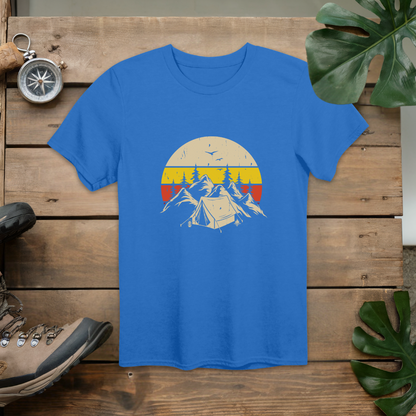 Nature's Peak Mountain Camping Retro T-Shirt