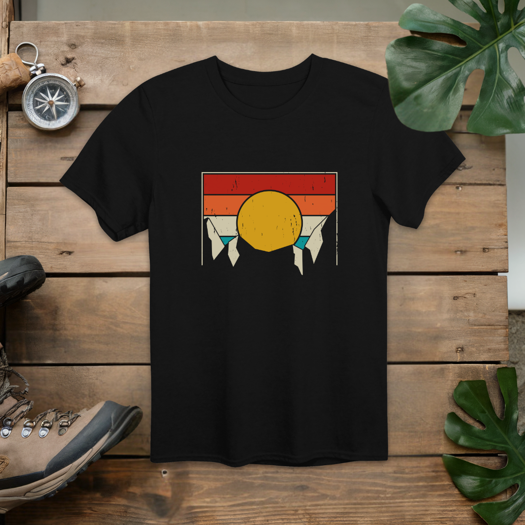 Sunrise Mountain Retro T-Shirt