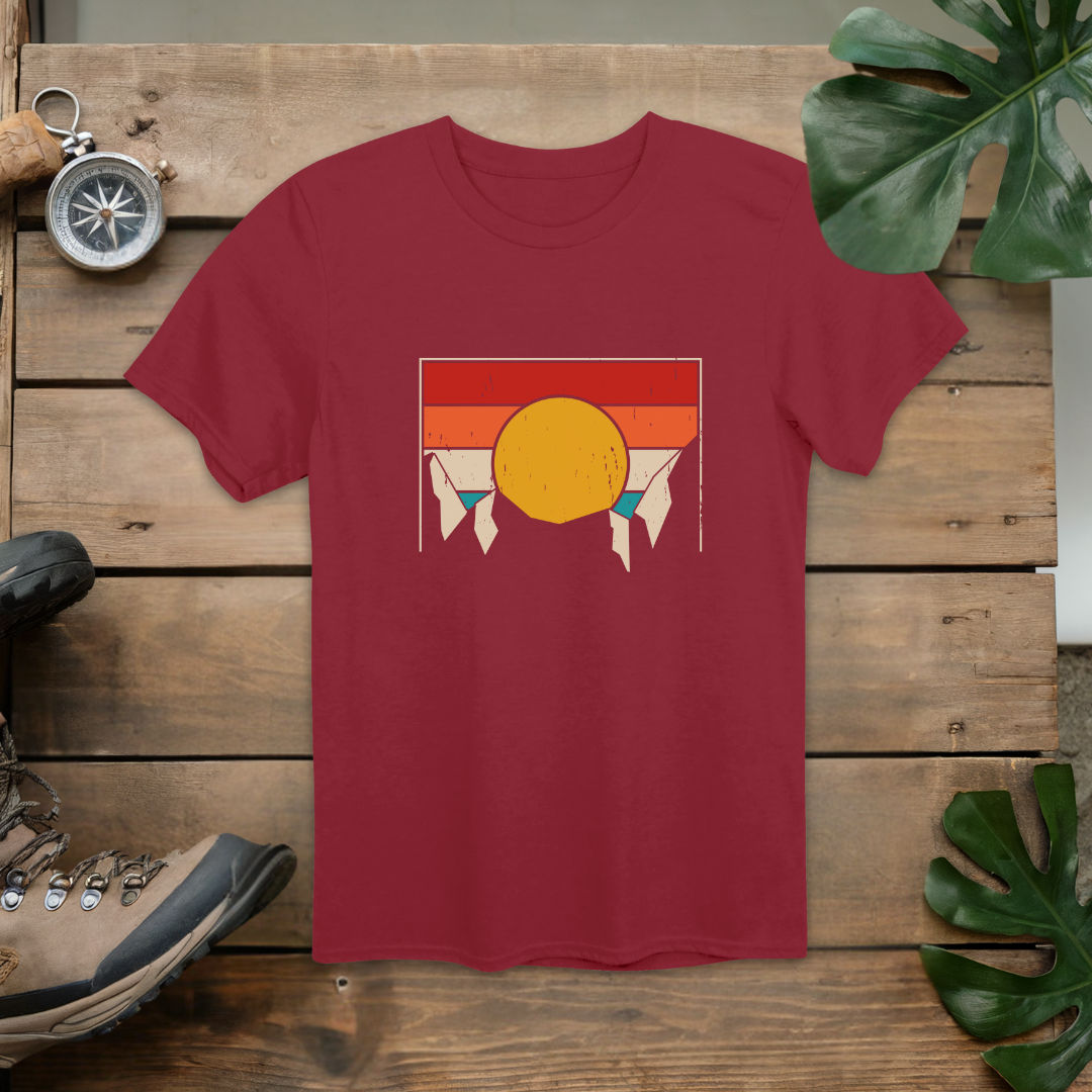 Sunrise Mountain Retro T-Shirt