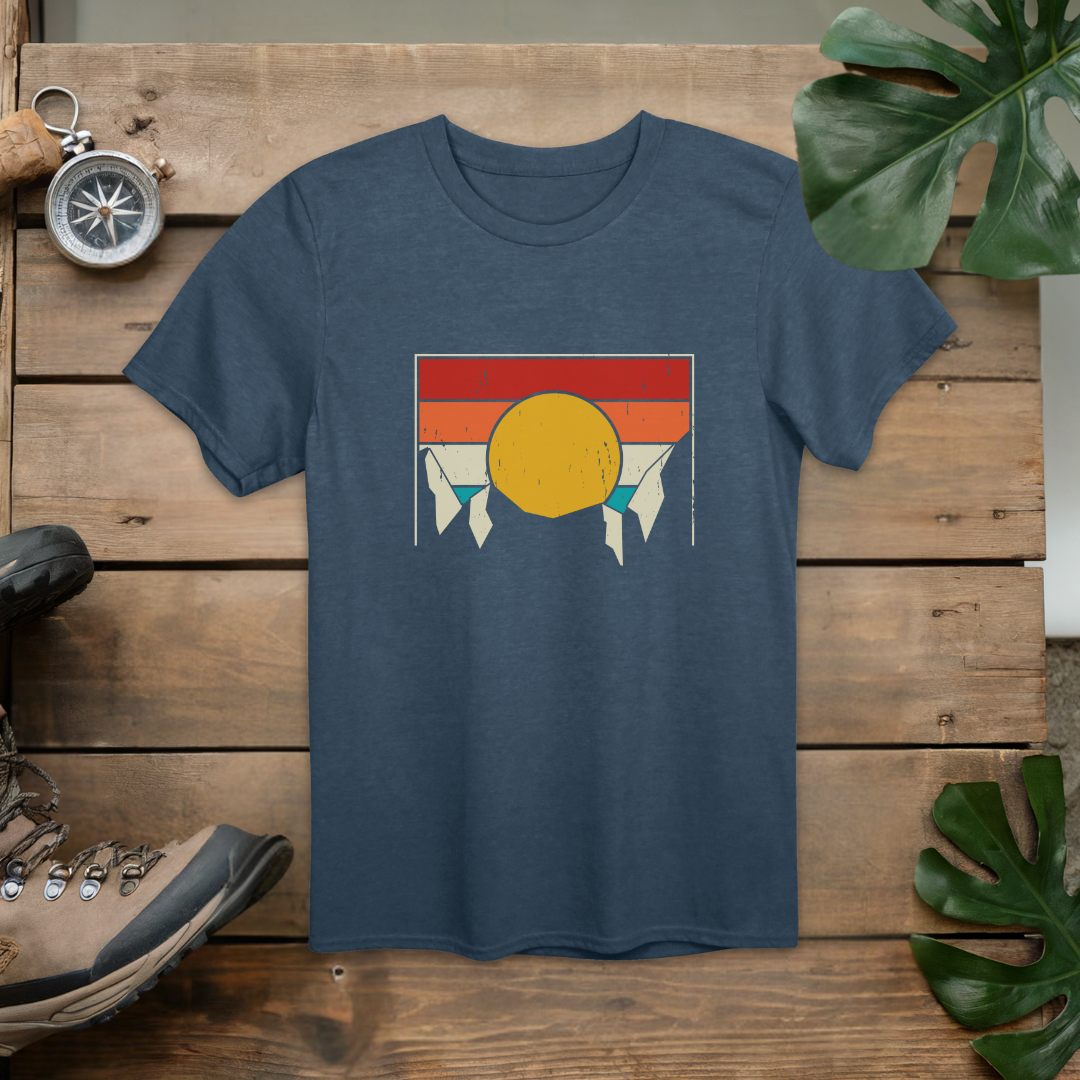 Sunrise Mountain Retro T-Shirt