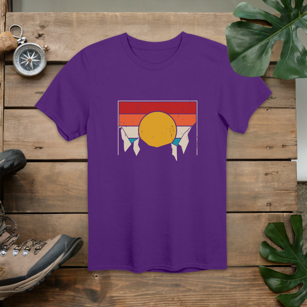 Sunrise Mountain Retro T-Shirt